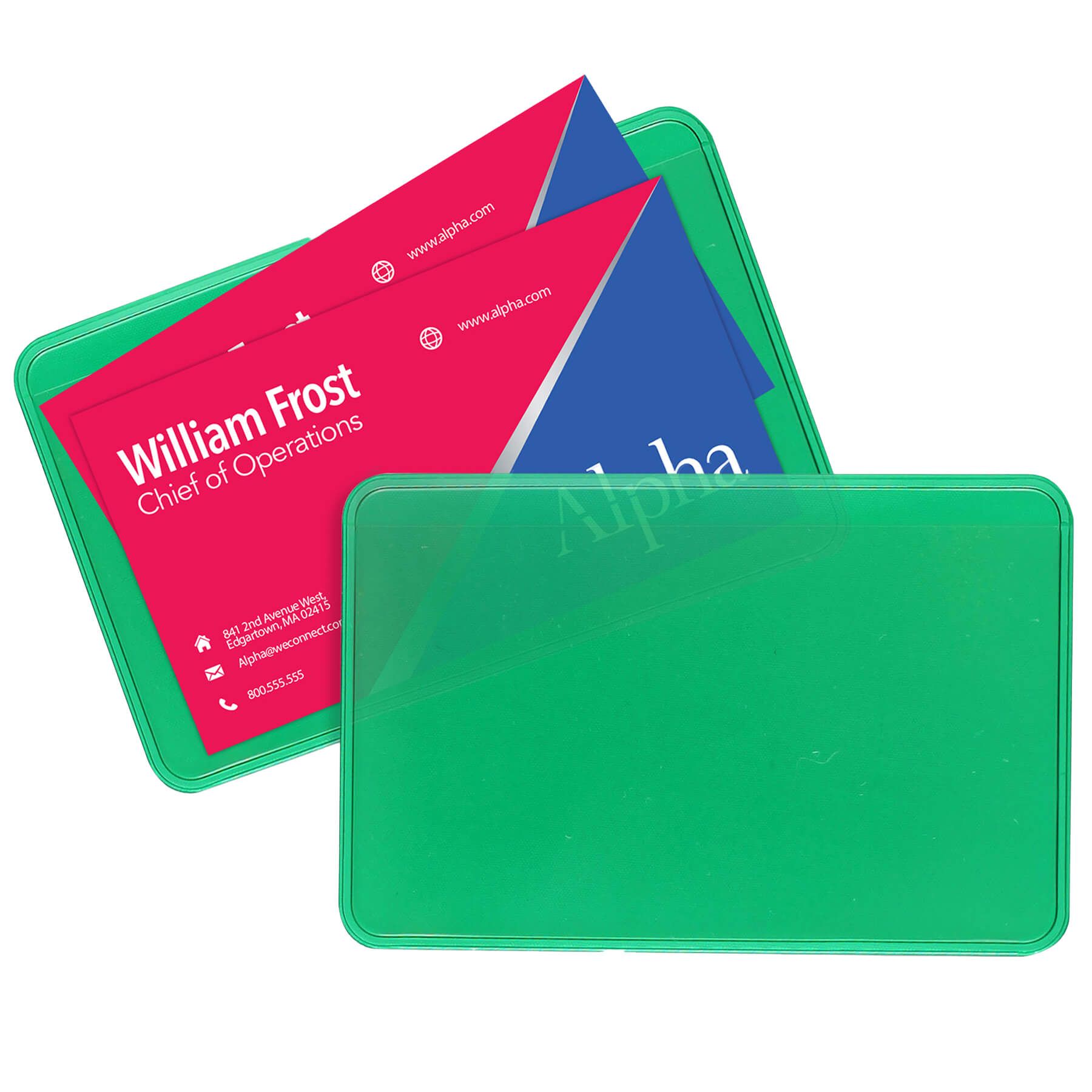Translucent Vinyl Single Panel Business Card Case 4