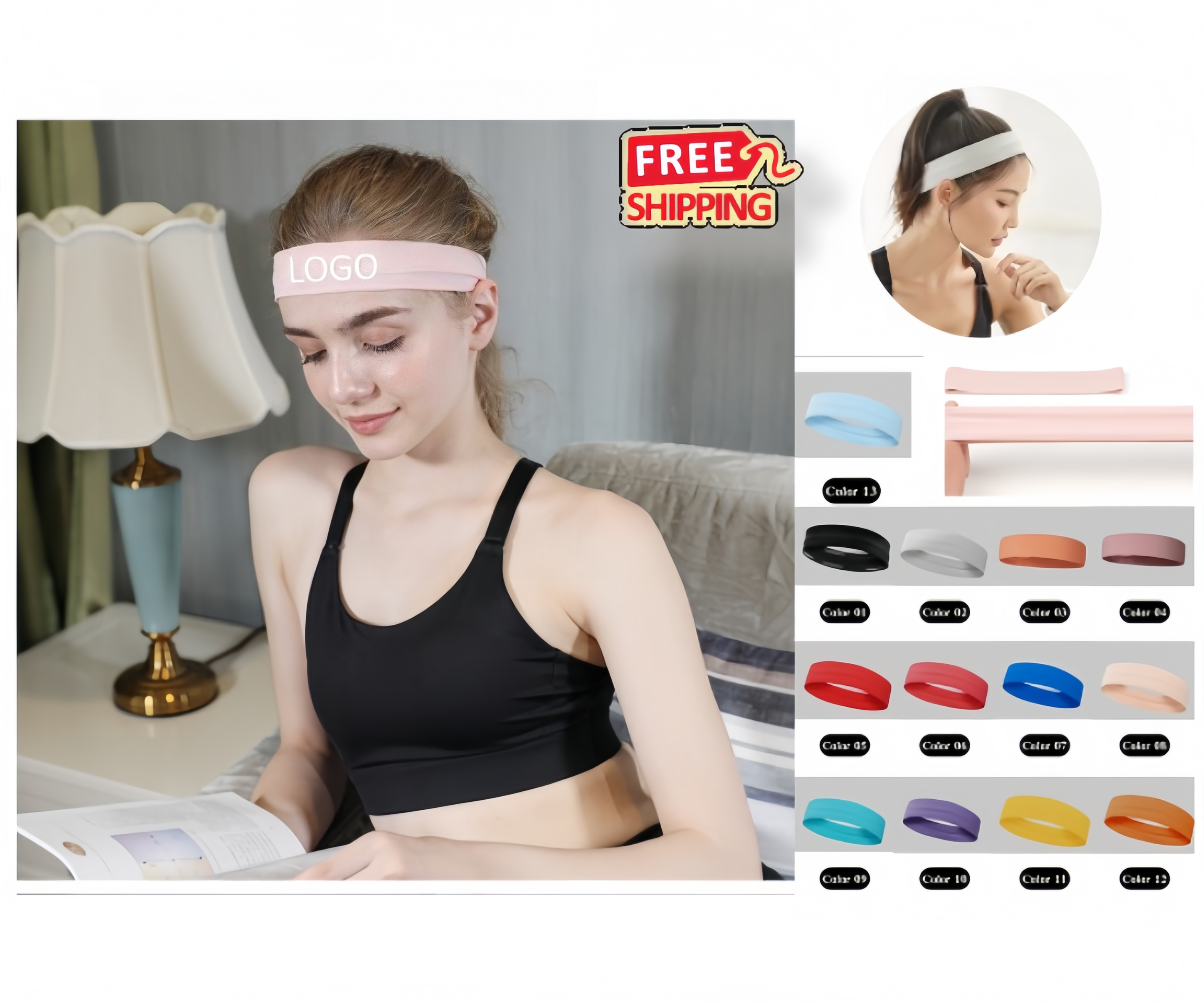 Elastic Polyester Sports Headband 2
