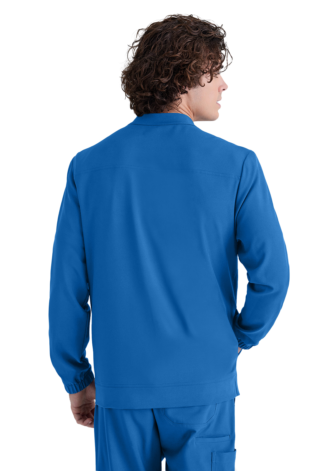 Grey's Anatomy Evolve Stretch - Men's Three-Pocket Cycle Warm Up Scrub Jacket 50
