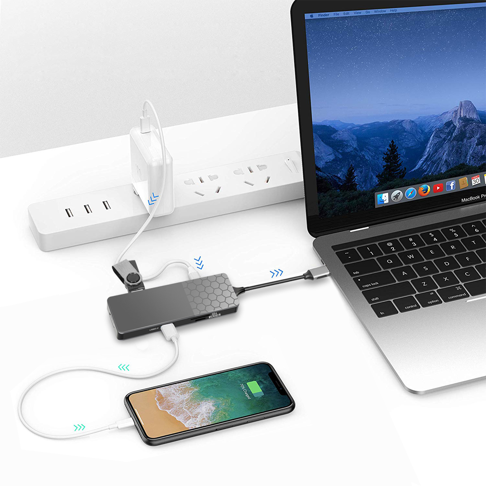 7-in-1 USB Type-C Hub – 4K HDMI, 2 USB 3.0, SD/MicroSD, USB-C PD 87W & Gigabit Ethernet 3