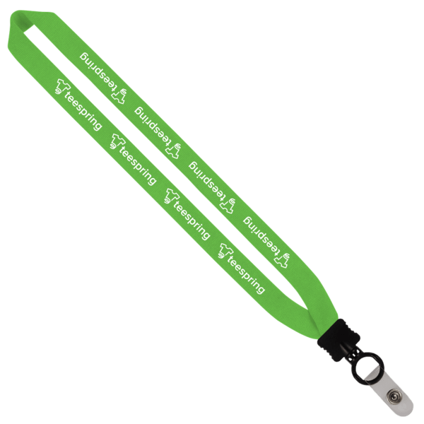 1" Cotton Lanyard with Plastic Clamshell & O-Ring 149
