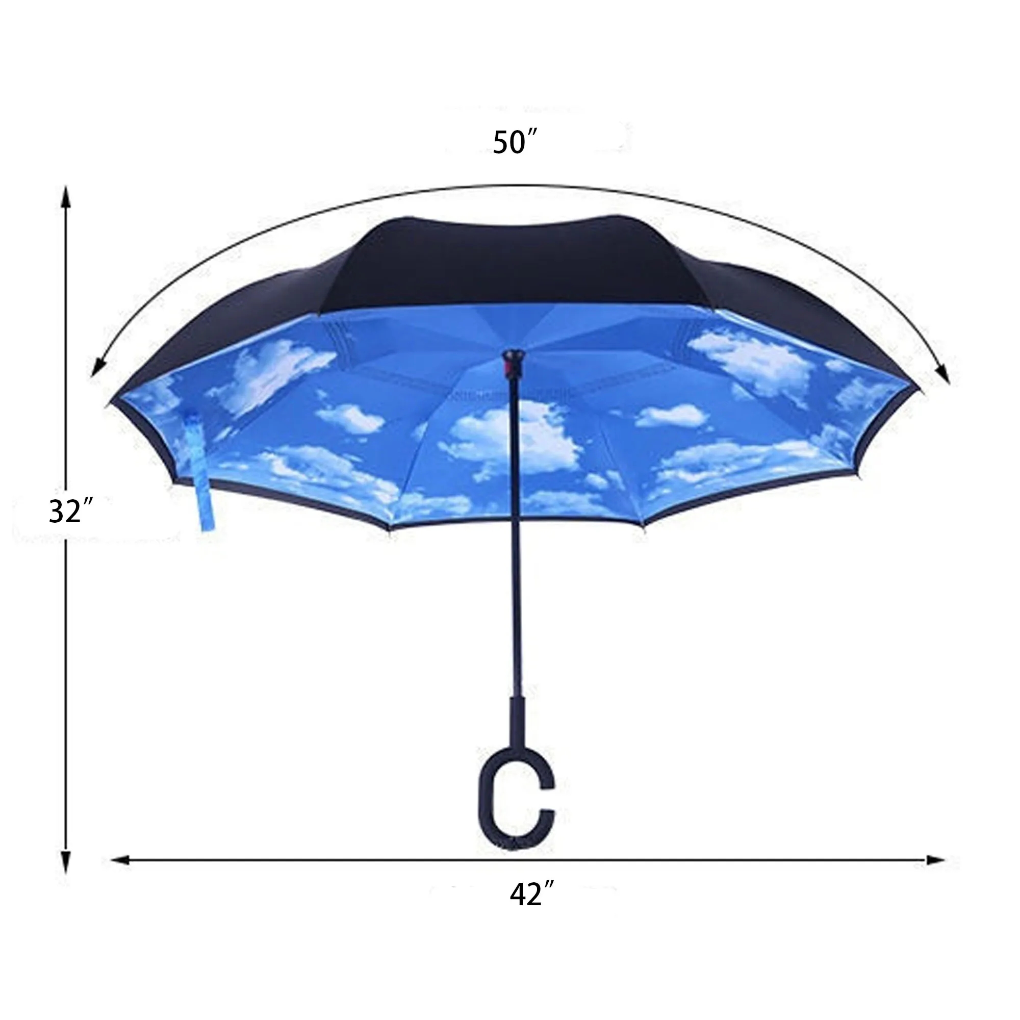 Customized Reverse Inversion Umbrella with C-Handle 2