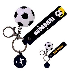 Stylish World Cup 3D Football PVC Keychain Key Ring 11