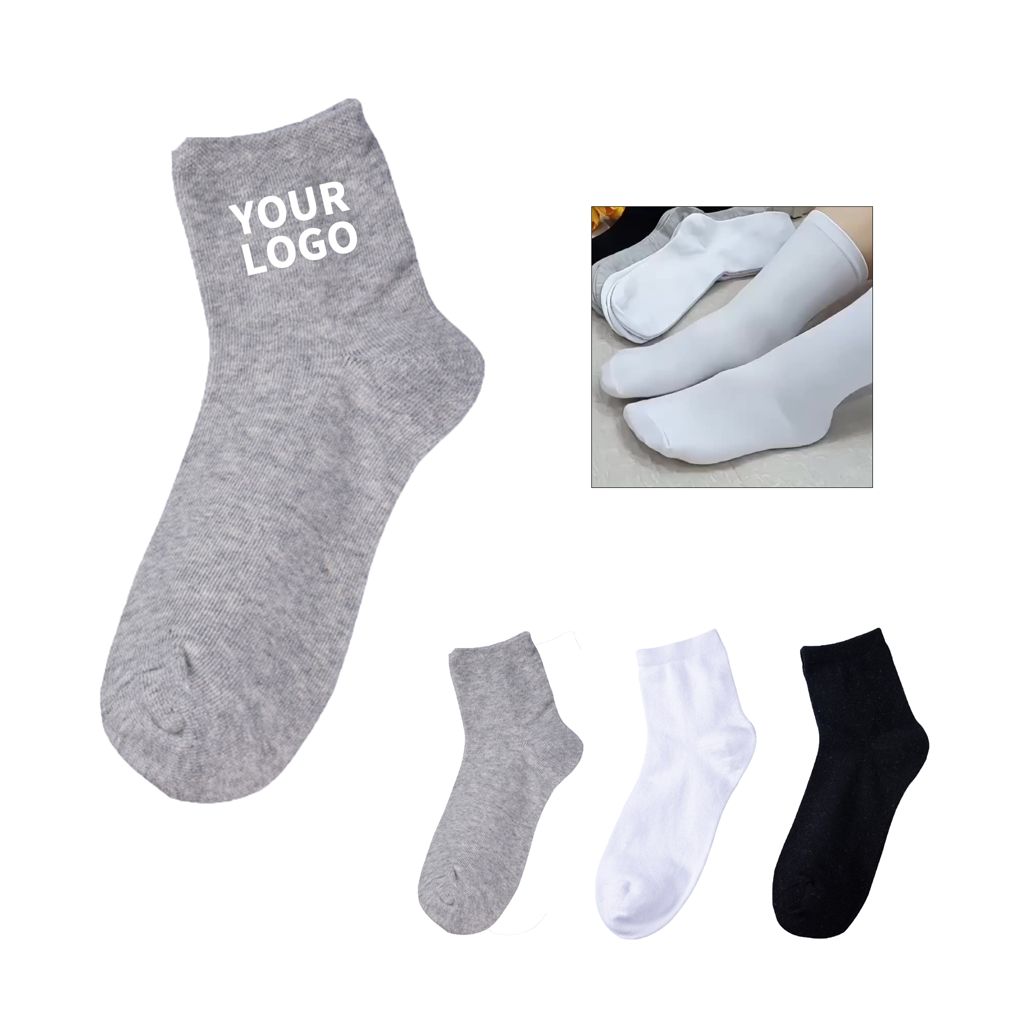 Unisex Cotton Moisture Wicking Sock 10.2" x 4" 4