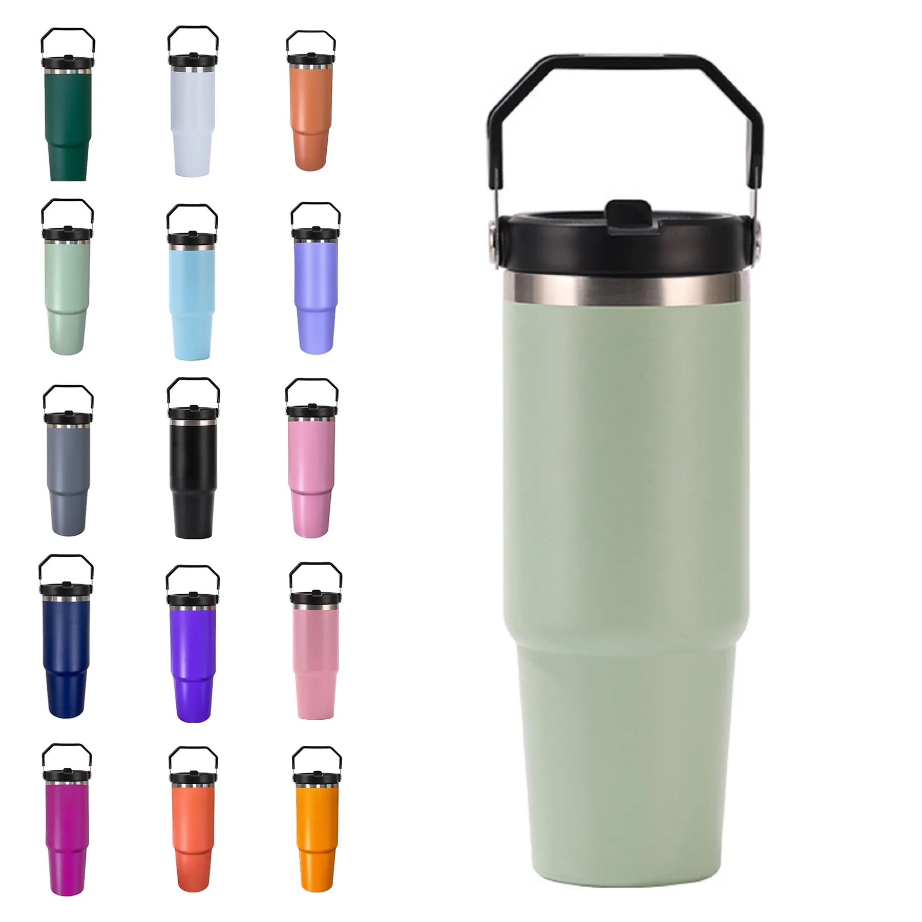 30 oz IceFlow Stainless Steel Tumbler with Straw 4