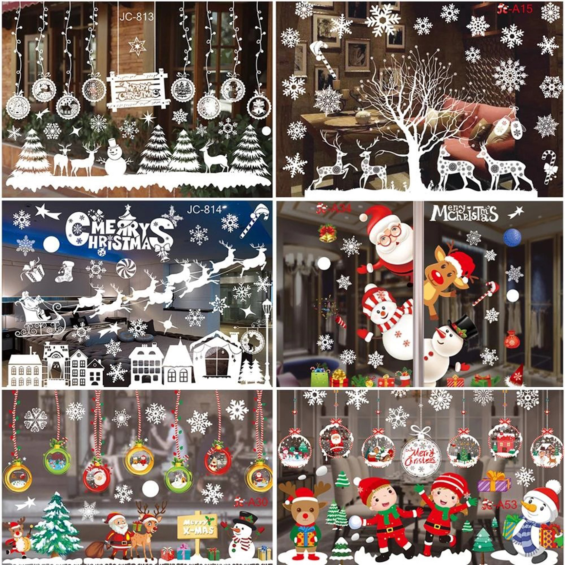 Removable Christmas Window Decals Decorations 2