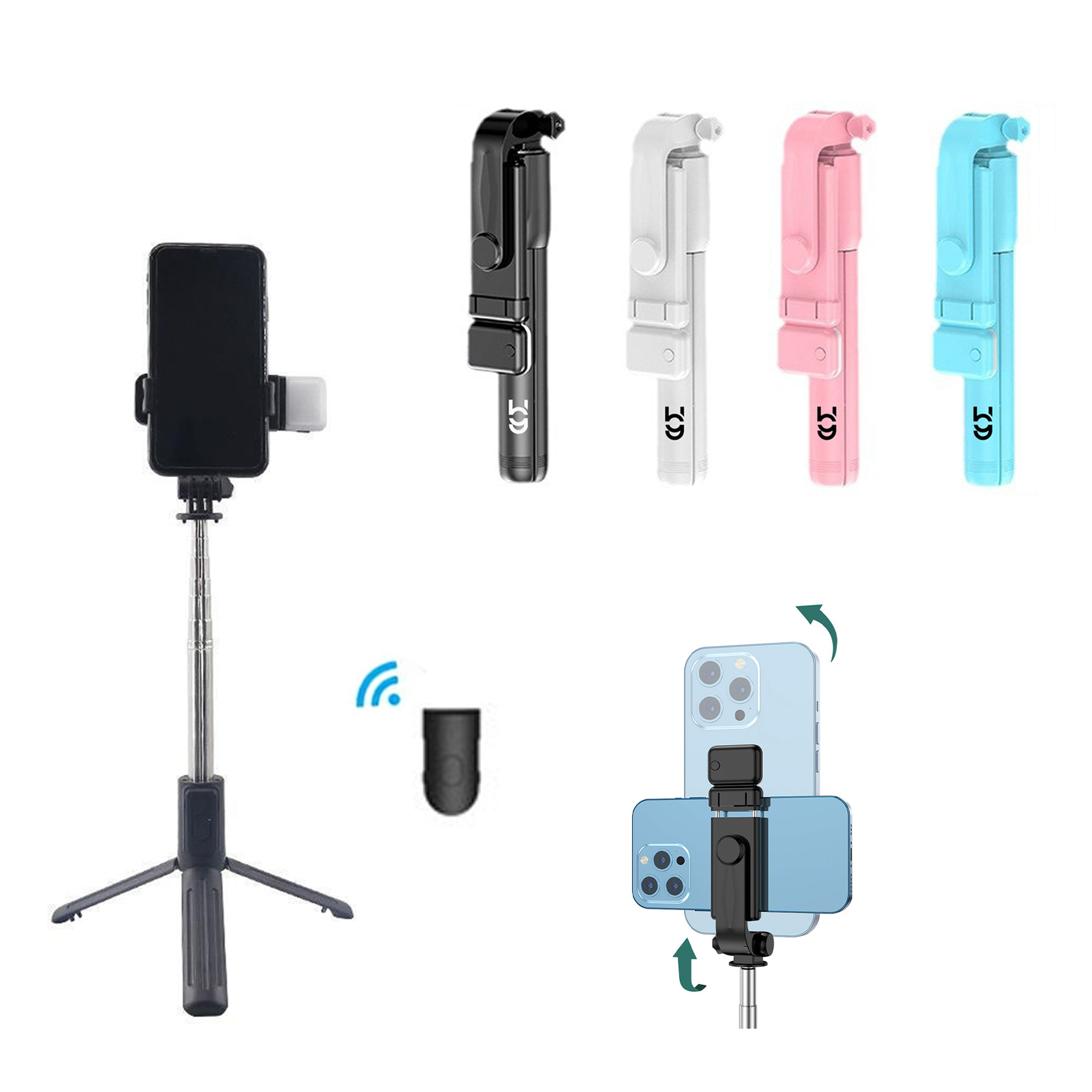 Tripod Selfie Stick with Fill Light 2