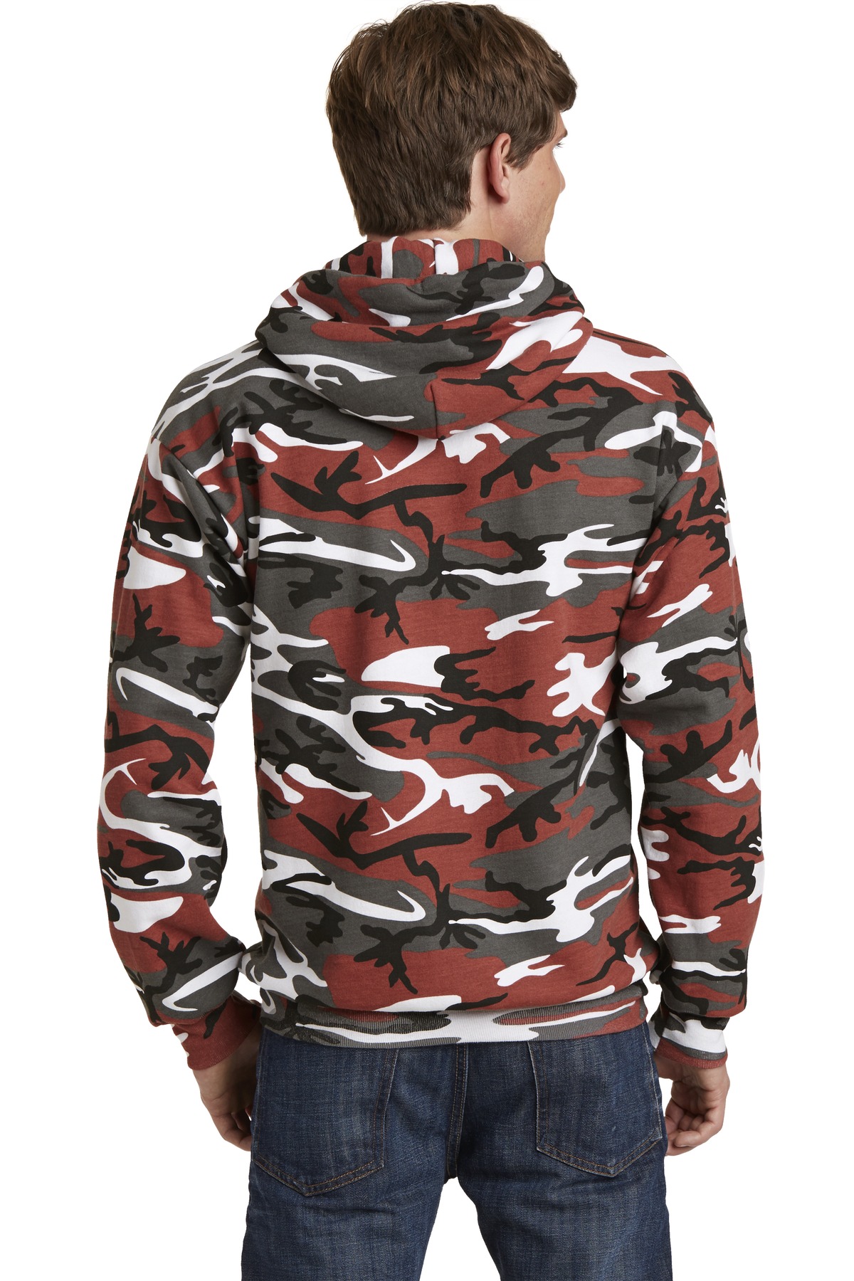 Port & Co Core Fleece Camo Pullover Hooded Sweatshirt. PC78HC 45
