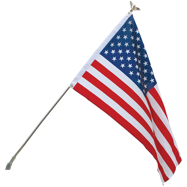 Silver Promotional Home Set with 3' x 5' Cotton US Flag 2