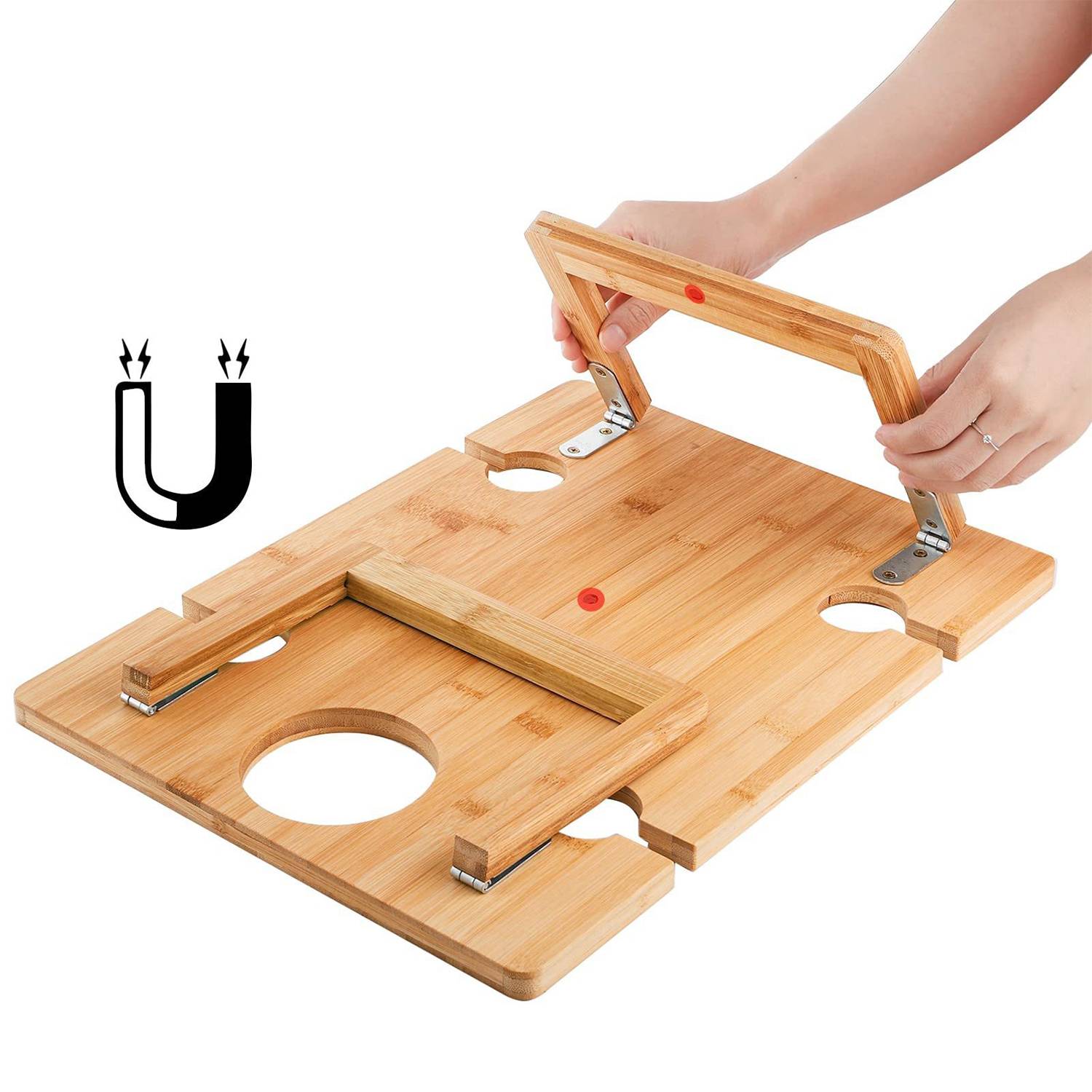 Wooden Folding Wine Picnic Table 2