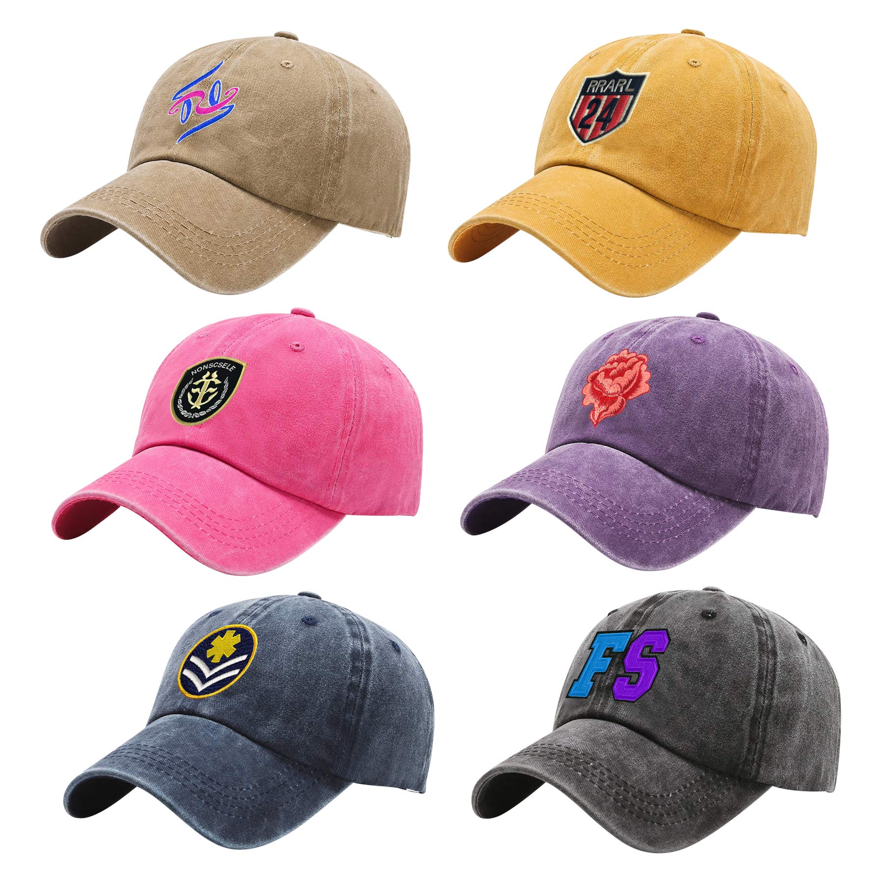 Washed Pigment Dyed Cotton Baseball Cap 2
