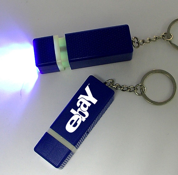 Square shape LED flashlight with keychain 2
