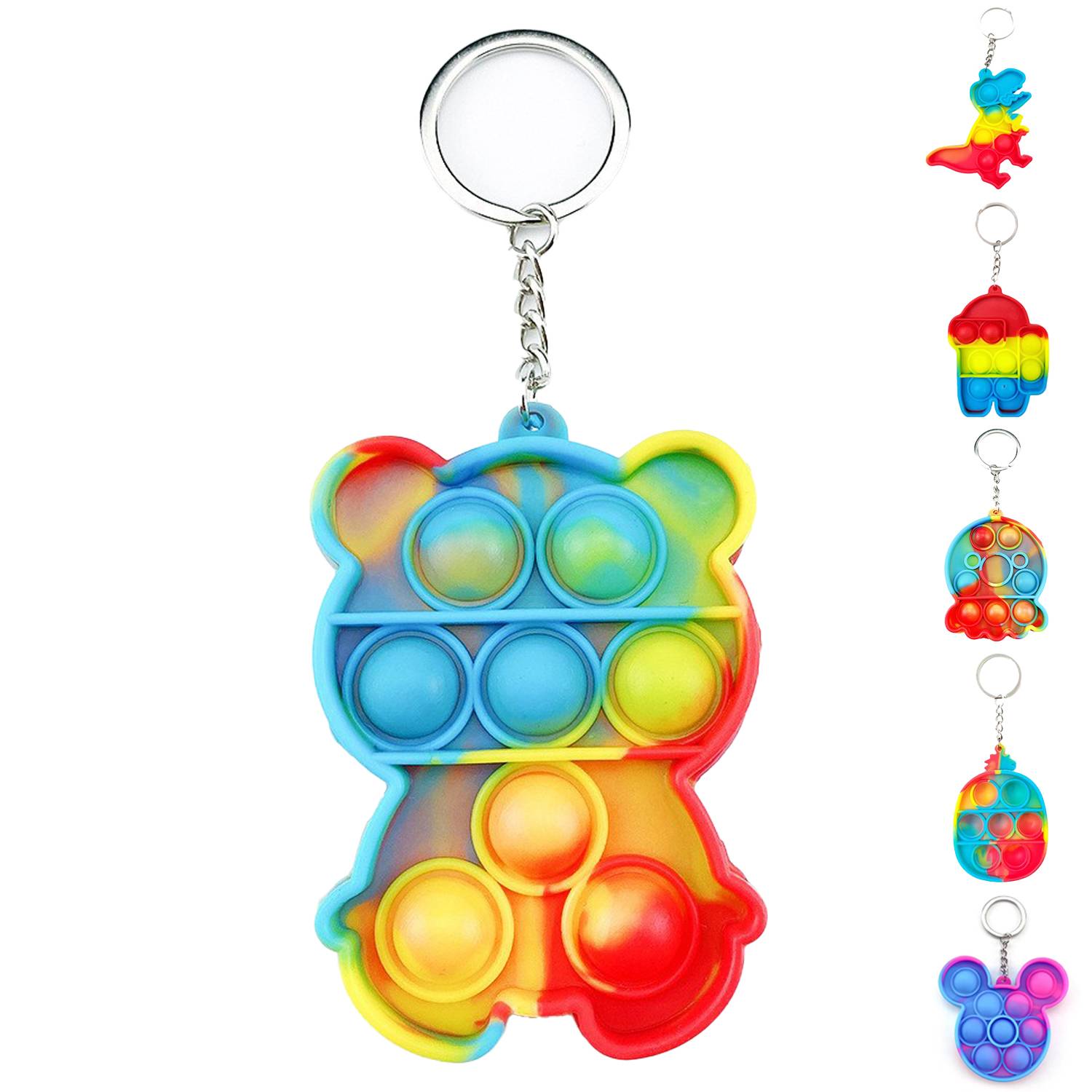 Mini Push Pop Bubble Keychain Fidget Toy 8