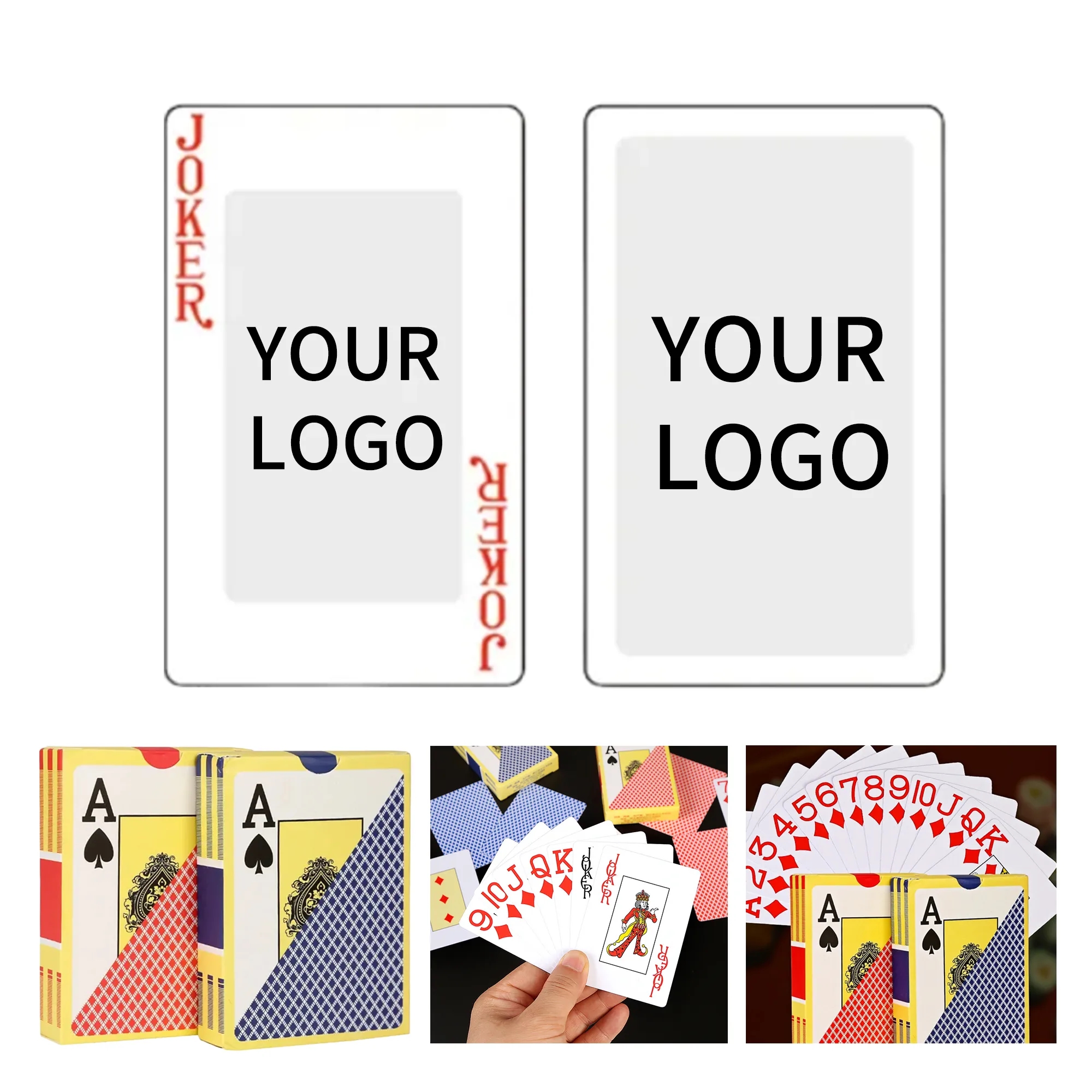 Custom Playing Cards 2.24x3.43 Inch 54 Card Deck Durable 3