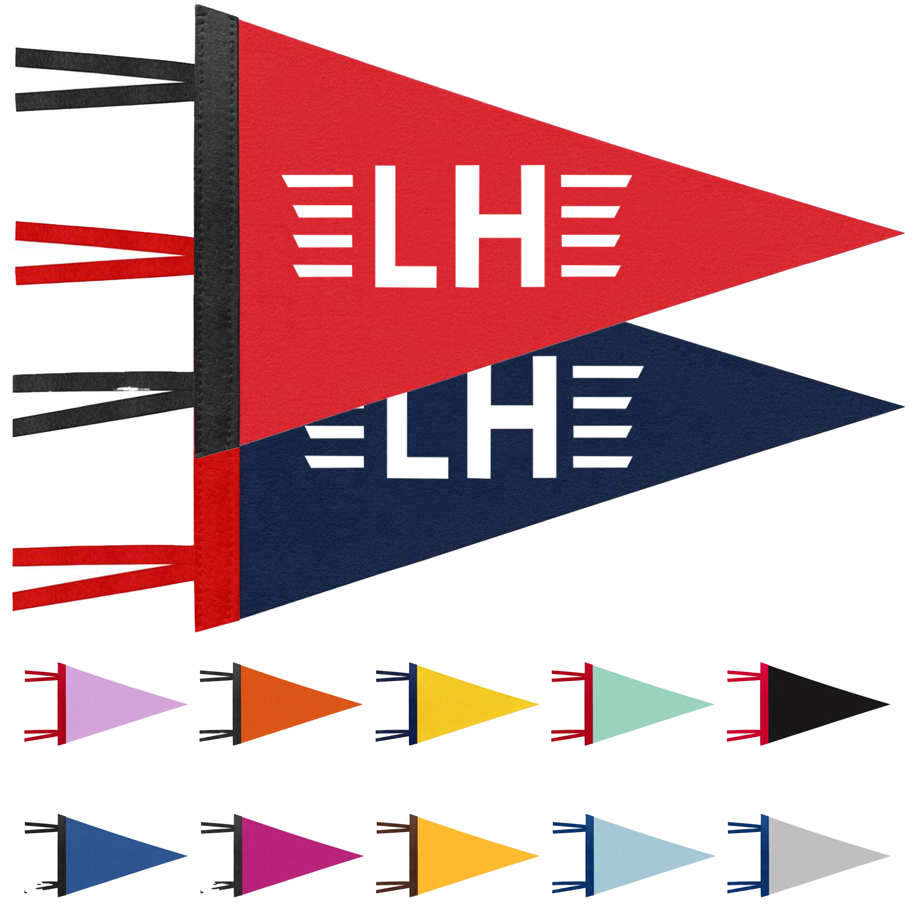 12" X 30" Felt Pennant Triangle Flags 12