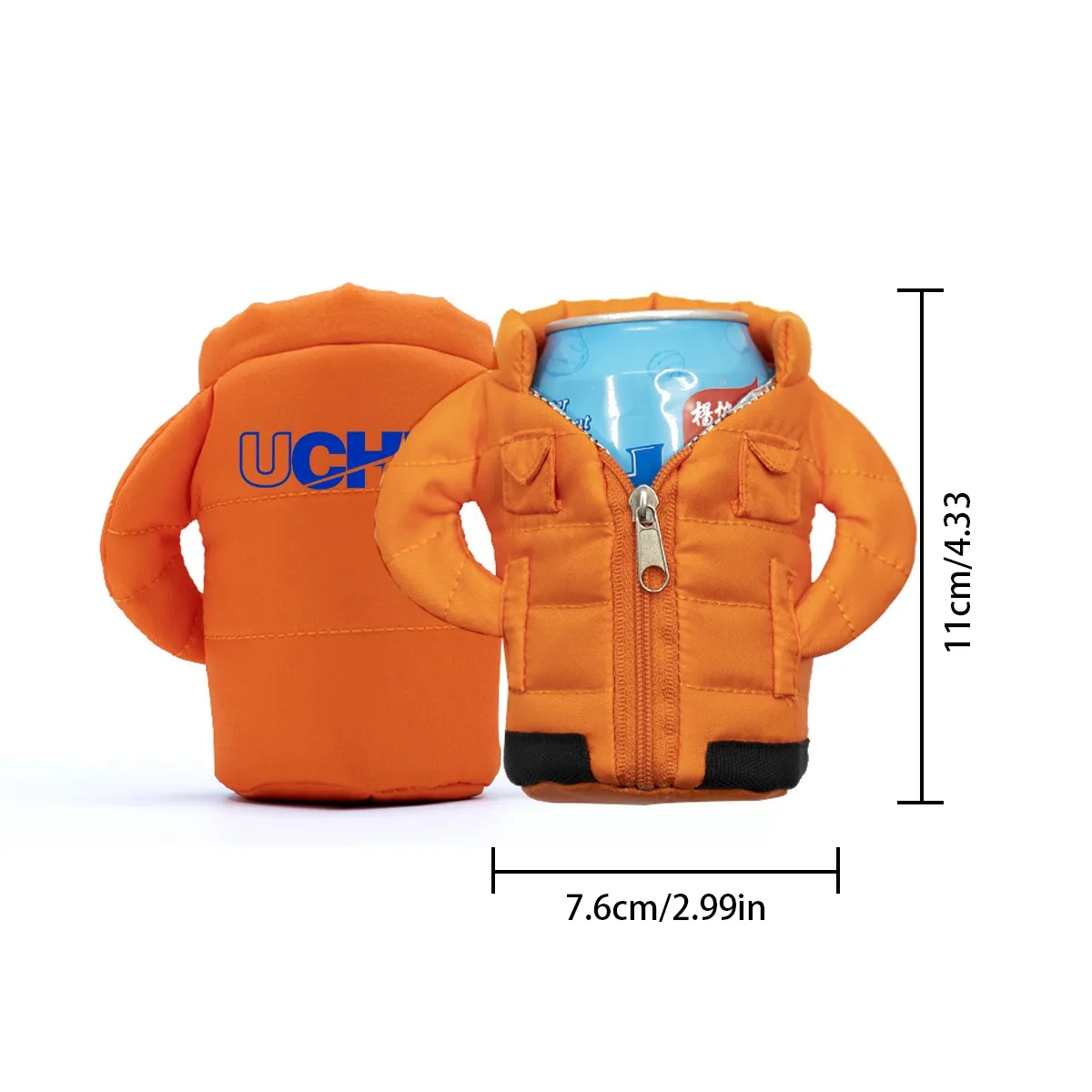 Puffer Jacket Can Cooler Insulated Sleeve 12 Oz. 3