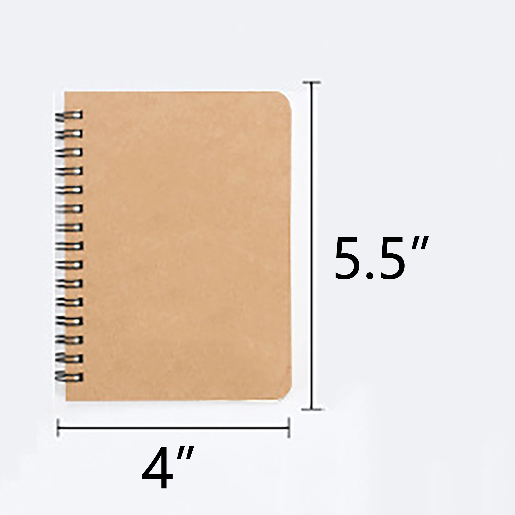MOQ 100pcs A6 Kraft Paper Spiral Bound Notebook 3