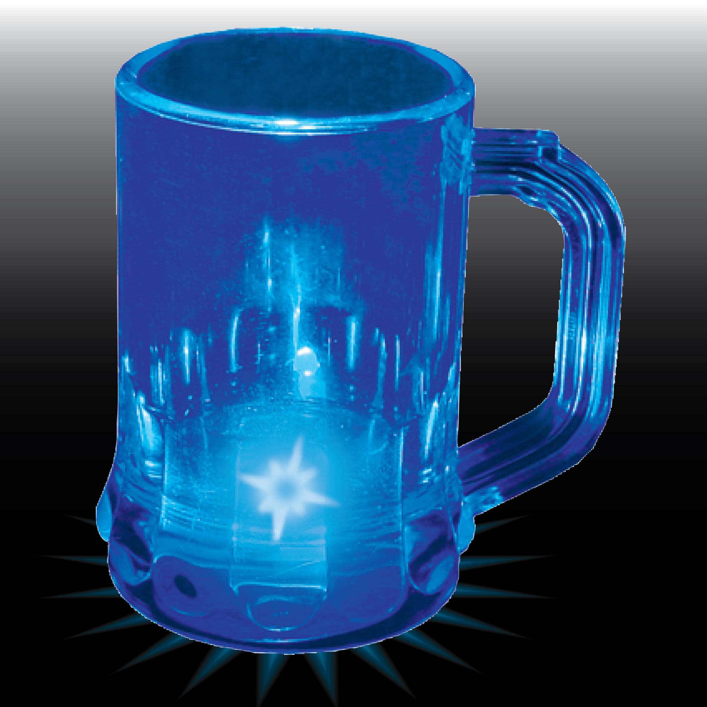 1.25oz Light Up Plastic Fluted Mini Mug with Handle 9