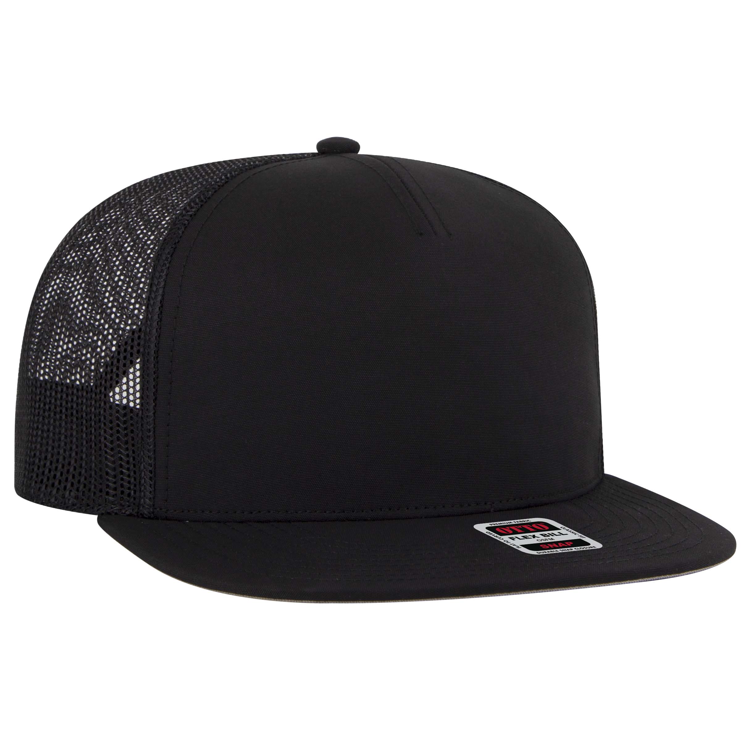 OTTO CAP® OTTO SNAP 5 Panel Pro Style Mesh Back Trucker Snapback Hat 46