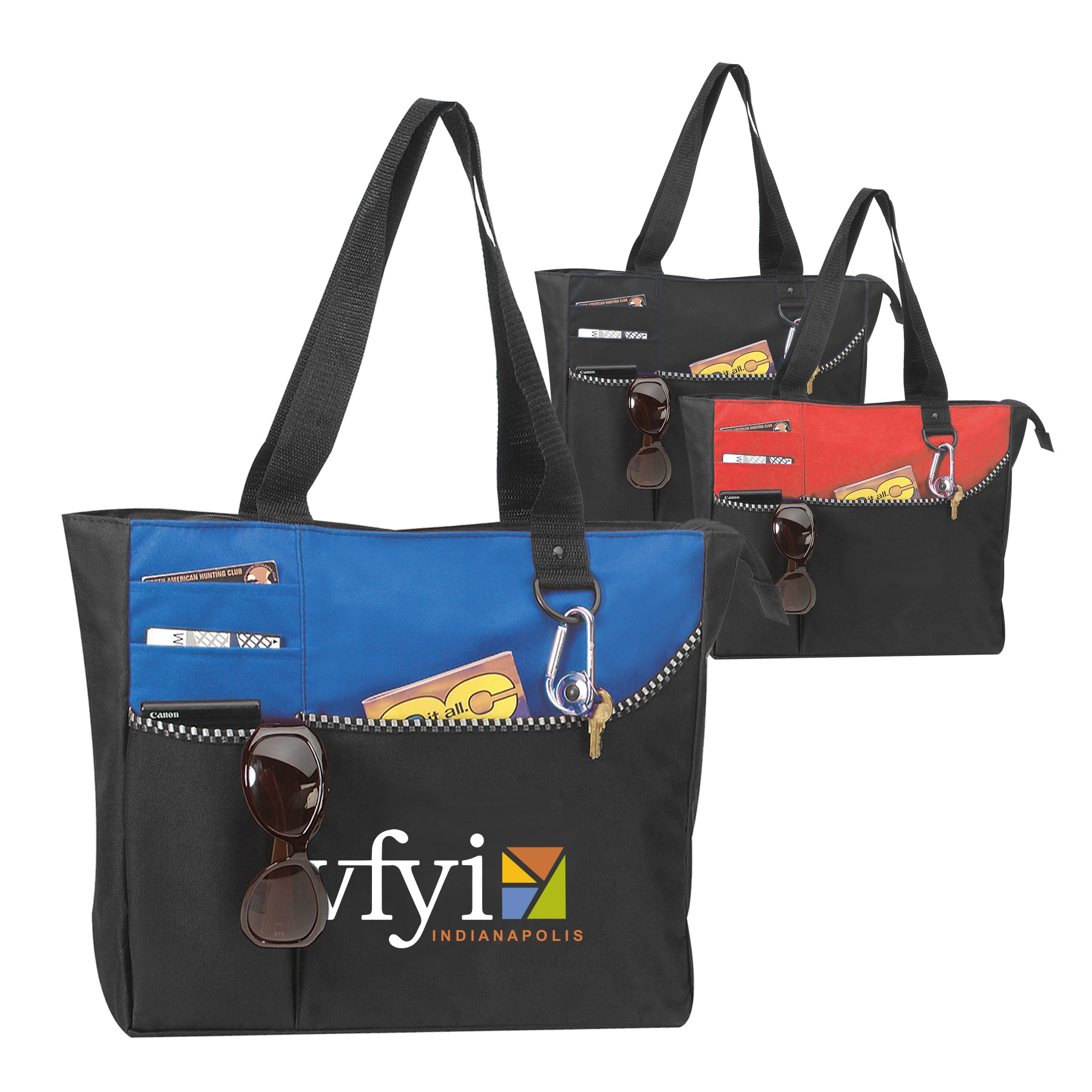600D polyester Tote Bag with Zipper 5