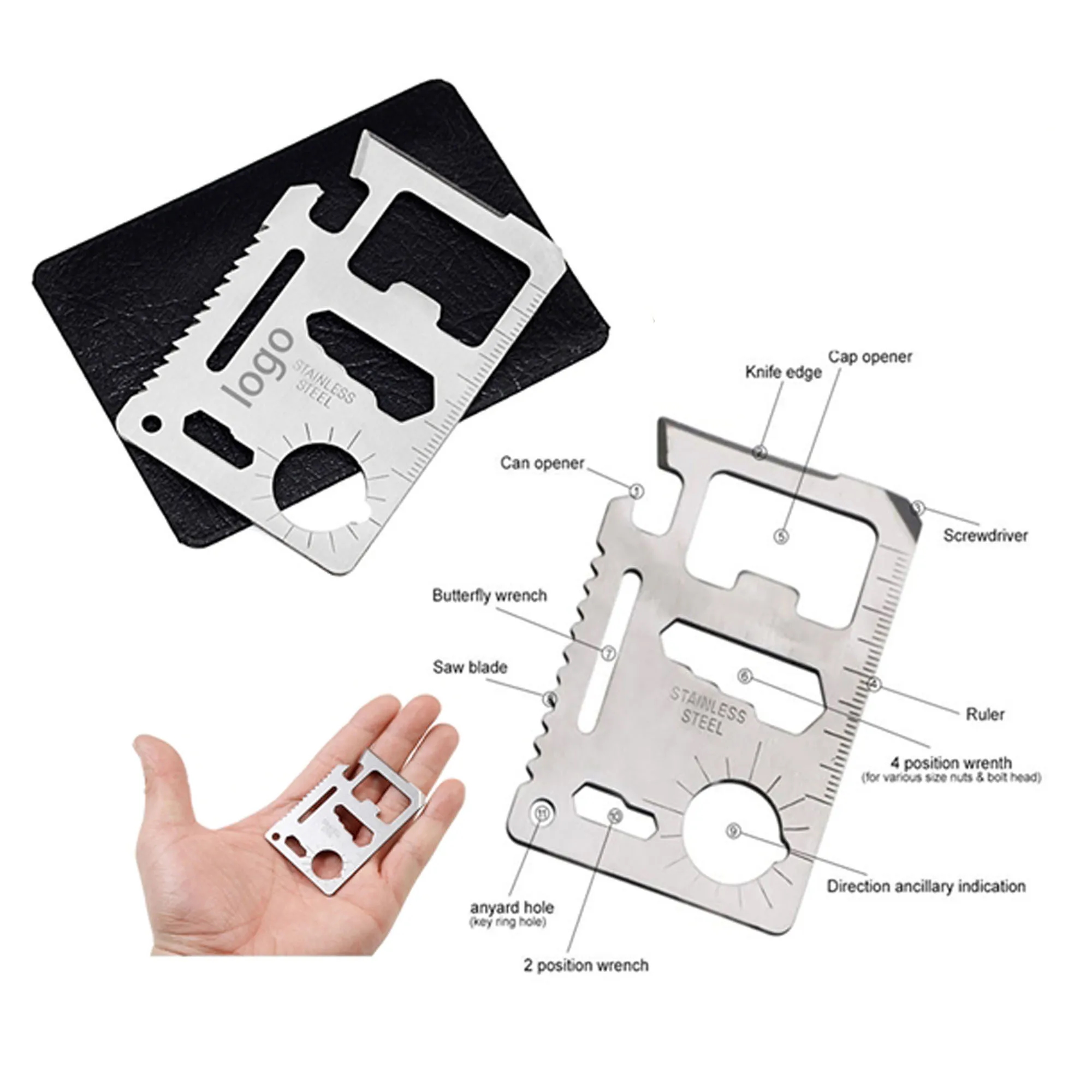 Small Multi-Functional Outdoor Survival Tool Ruler 1