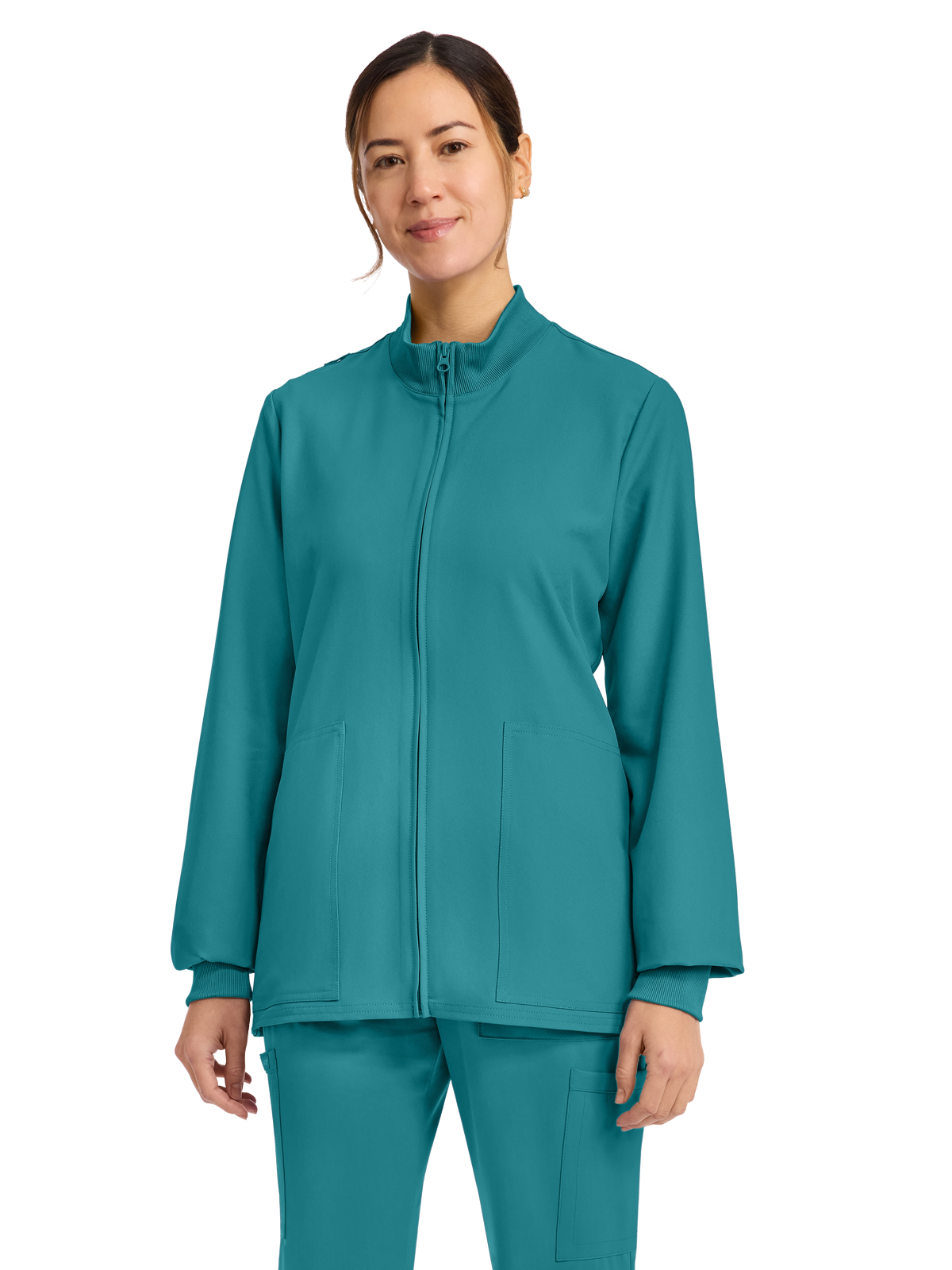 Cherokee - Workwear Originals Ultra - Women's 2-Pocket Zip Up Scrub Jacket 4