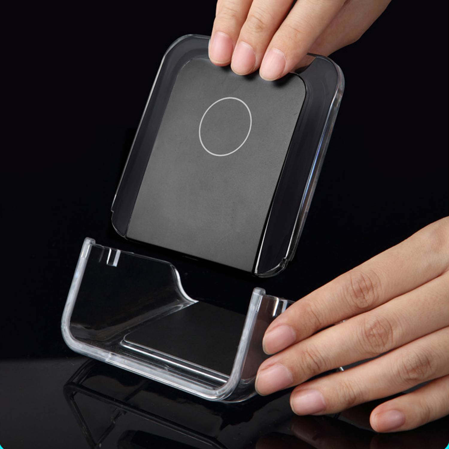 Crystal Phone Holder Three In One Wireless Fast Charging 4
