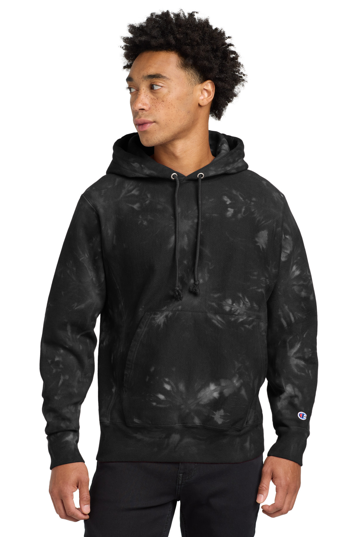 Champion Reverse Weave Scrunch-Dye Tie-Dye Hooded Sweatshirt. TDS101, custom hoodie or sweatshirt with logo imprint 15