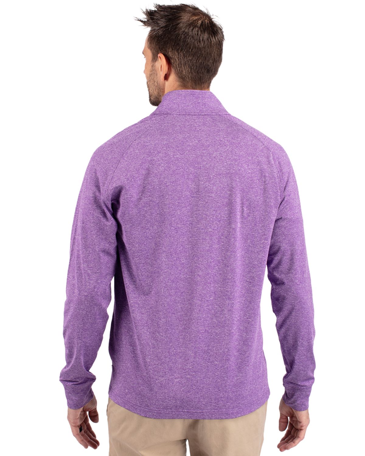 Cutter & Buck Adapt Recycled Soft Knit Stretch Mens Big & Tall Heathered Quarter Zip Pullover Big & Tall 21