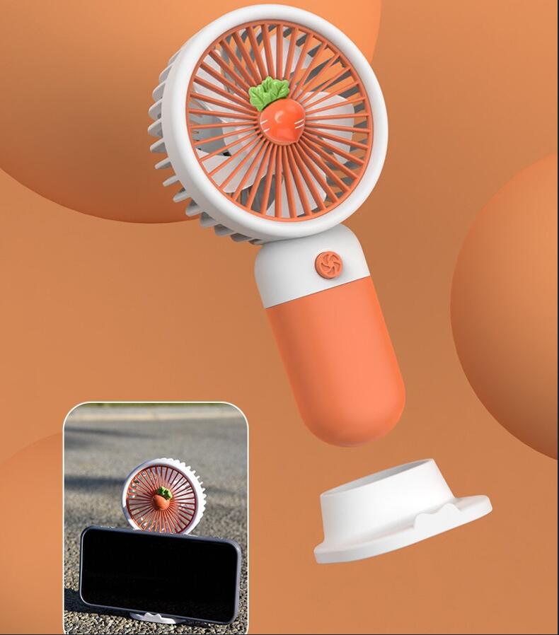 Portable Cartoon Fruit Rechargeable Usb Desk Fan 2