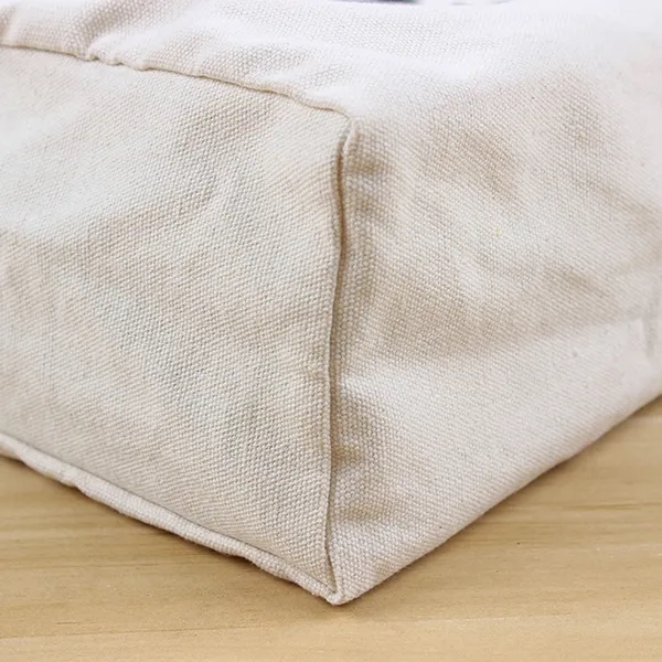 Cotton Canvas Tote Bag w/Gusset -15"x16"x3" 1