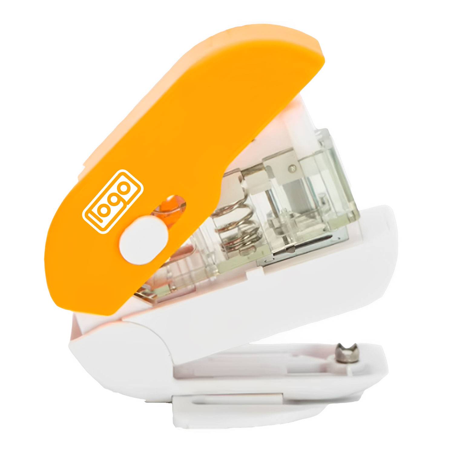 Mini Needleless SS - 3N1 Stapler for School & Office, custom desk accessory with logo imprint 5