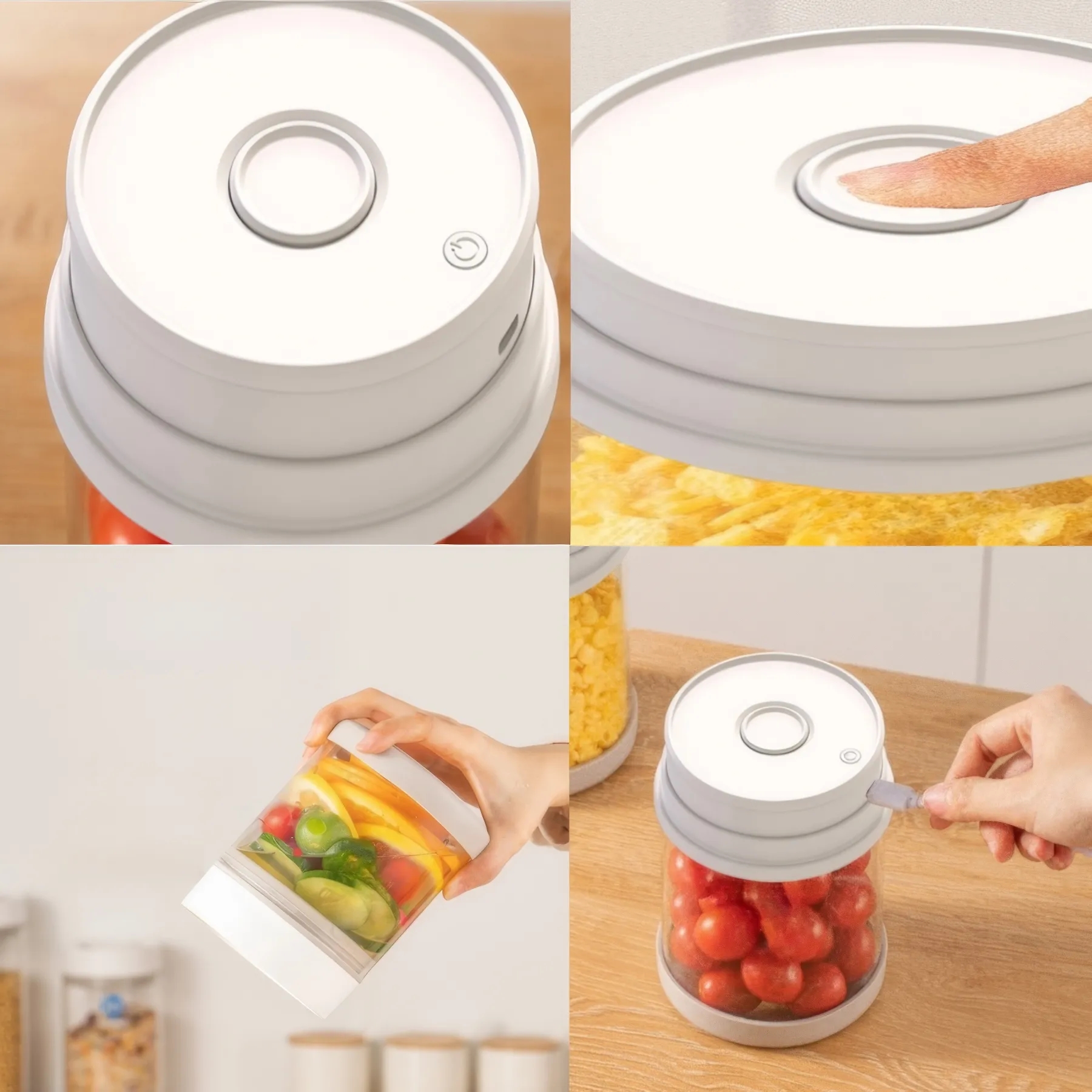Electric Automatic Vacuum Glass Sealed Jar 600ml 2