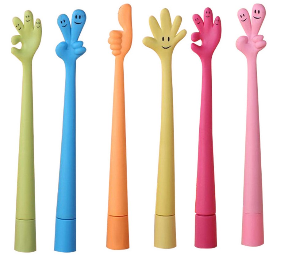 Cute Cartoon Gesture Finger Pen Flexible Ballpoint Pen 1