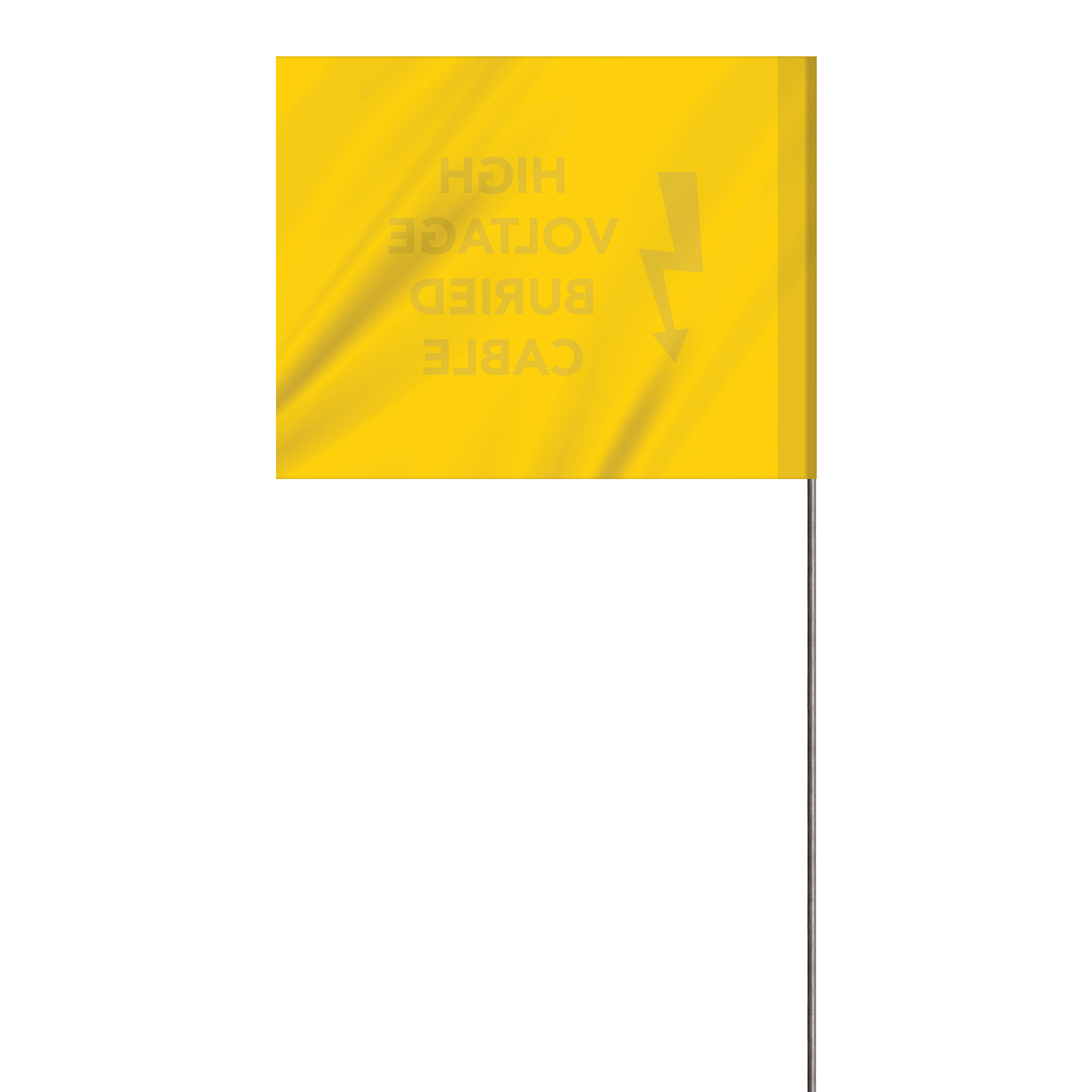 1-Color 4" x 5" Custom Vinyl Marking Flag with 24" Wire 6