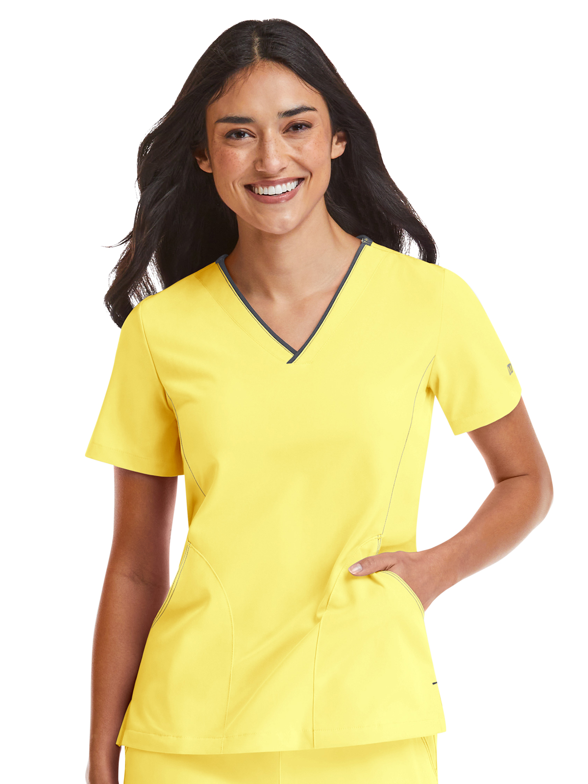 Maevn - Matrix Impulse - Women's Three-Pocket Contrast Stitching V-Neck Top 17