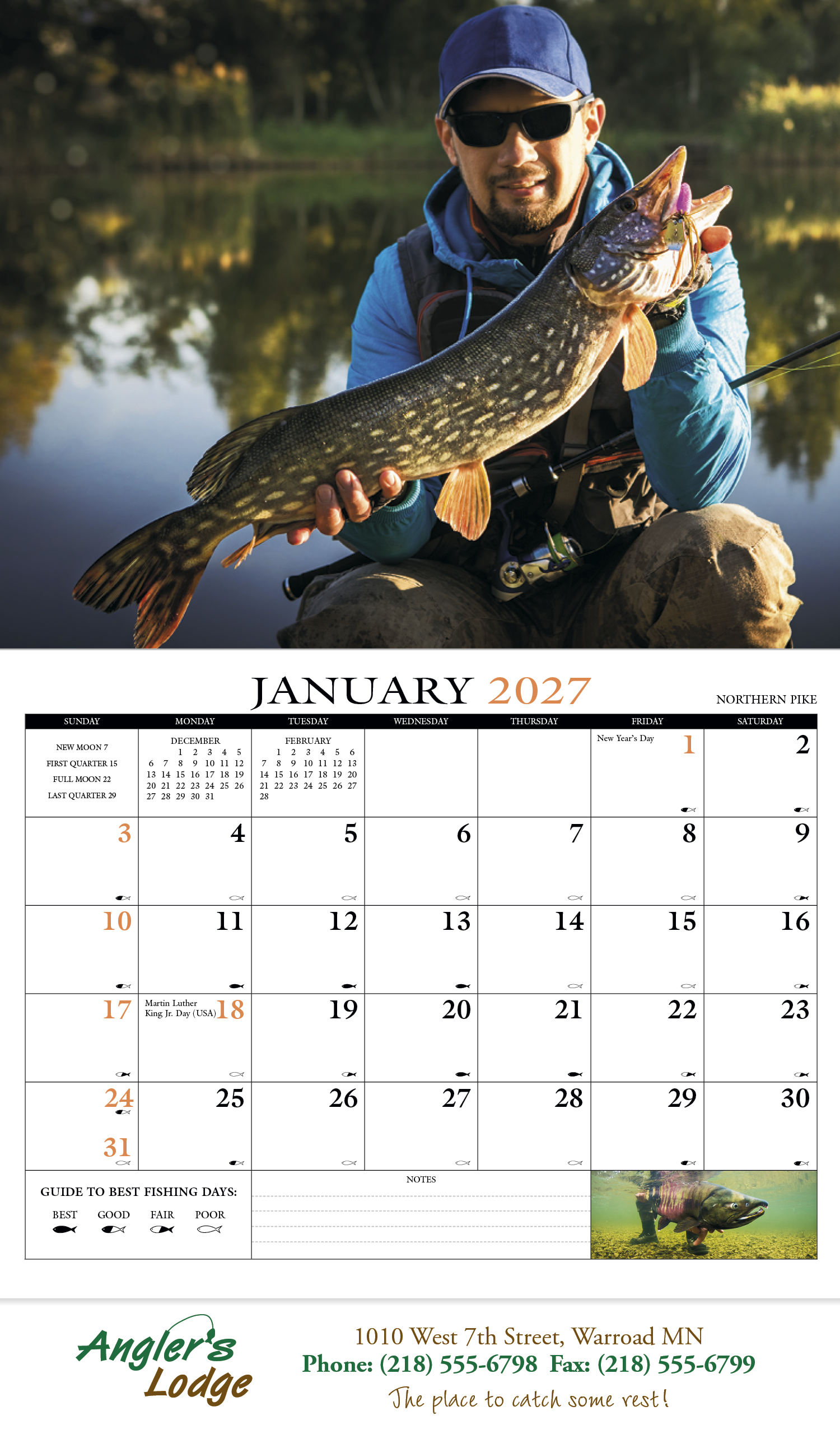 HotLine® Products Fishing Guide Appointment Calendar - Stapled 41