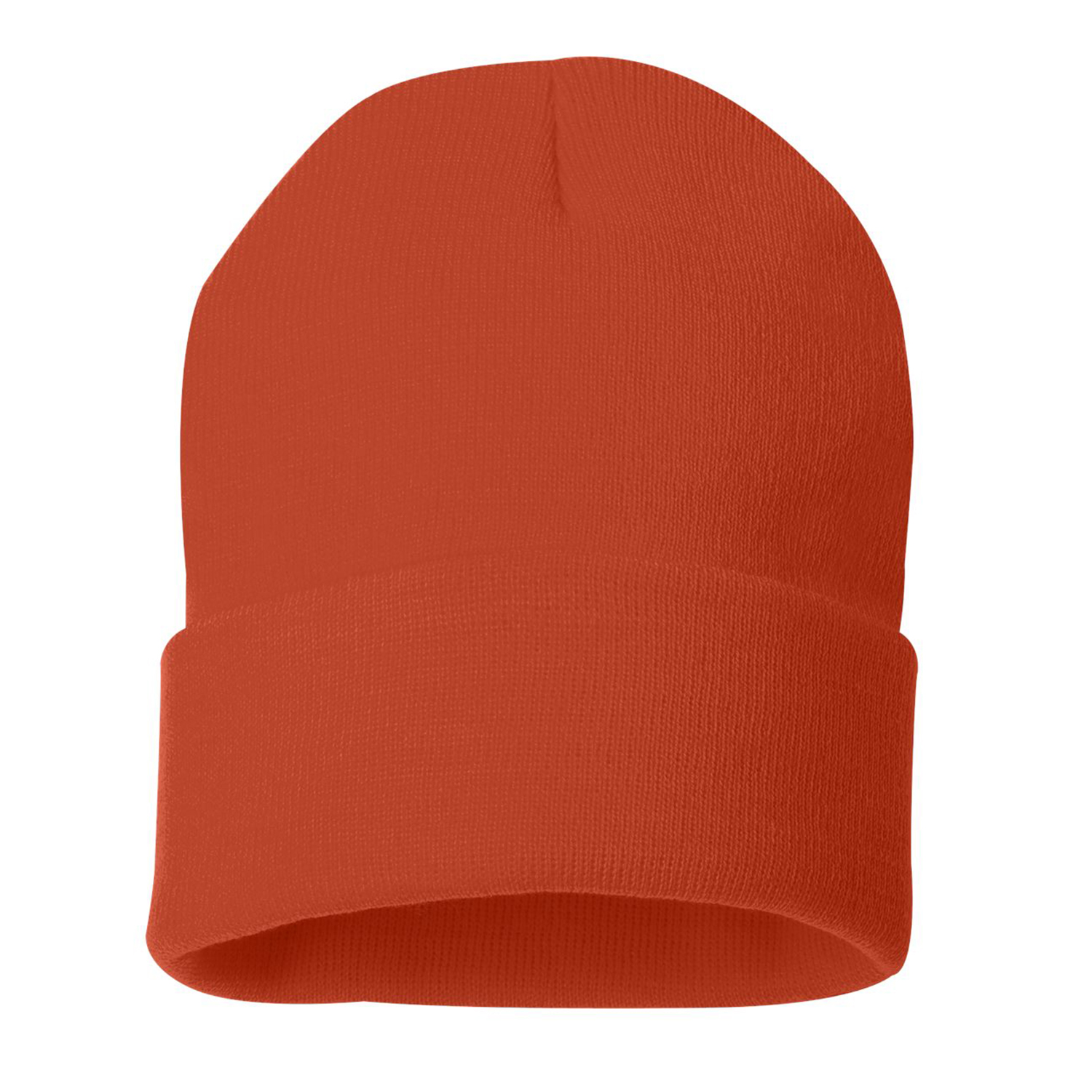 Solid Cuffed Beanie w/ Sewn Woven Patch 9