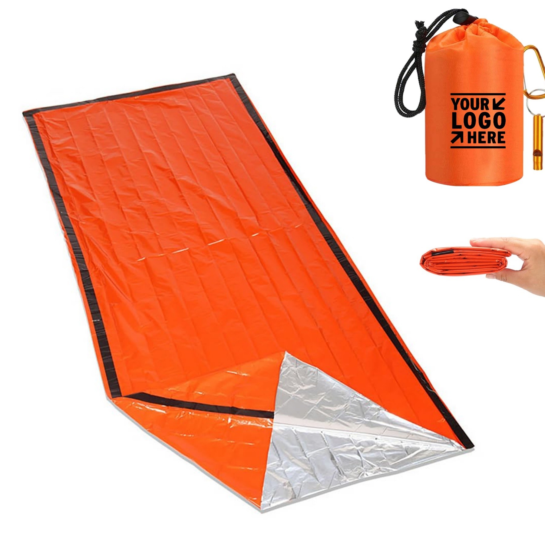 Outdoor Camping Emergency Sleeping Bag w/ Carrying Bag 2