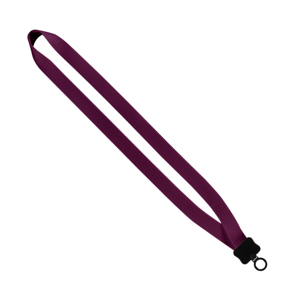 3/4" Smooth Nylon Lanyard with Plastic Clamshell & O-Ring 24