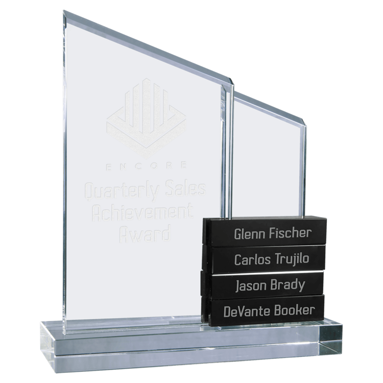 Milestone Crystal Perpetual Award-Black 1