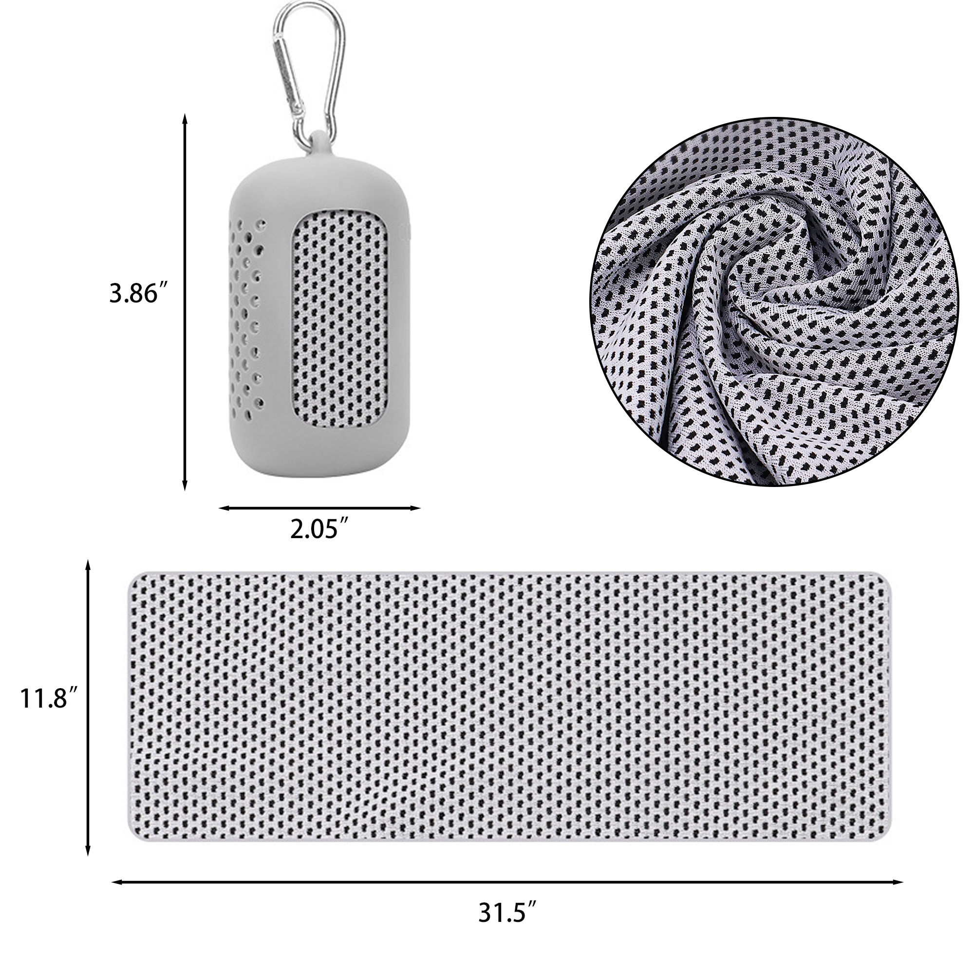 Silicone Cooling Towel Set ?C Portable & Lightweight 5
