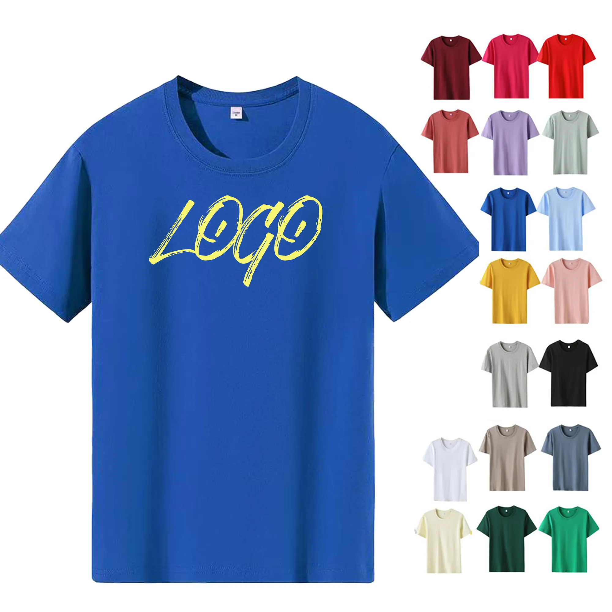 MOQ 10 Cotton Crew Neck T Shirt Basic Blank Tee 2
