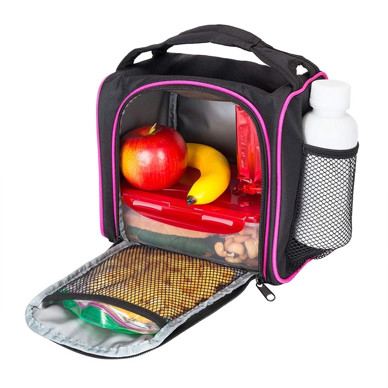 Double-Zipper Square Handheld Insulated Bag 6