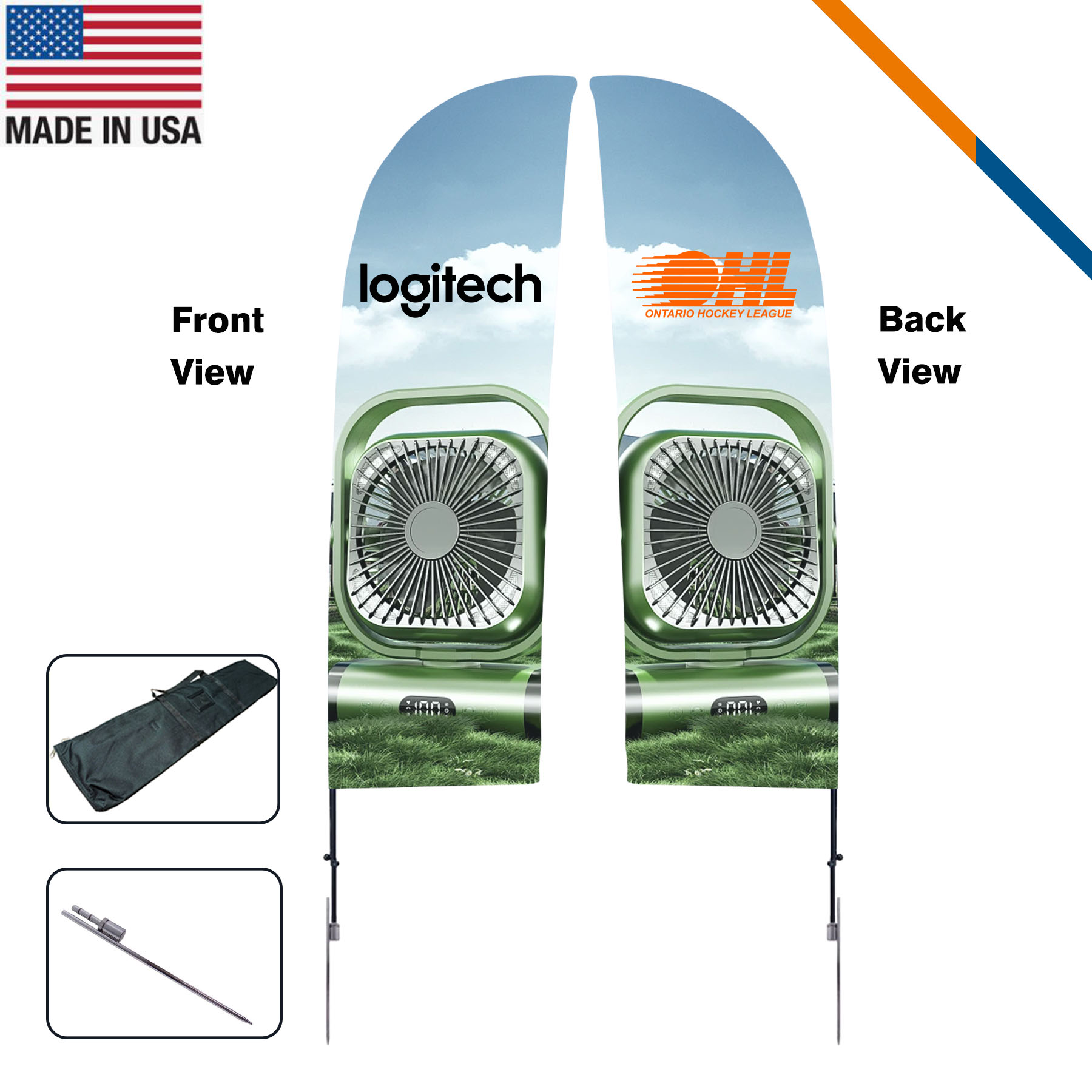 9' Lamia Double-Sided Straight Flag 8