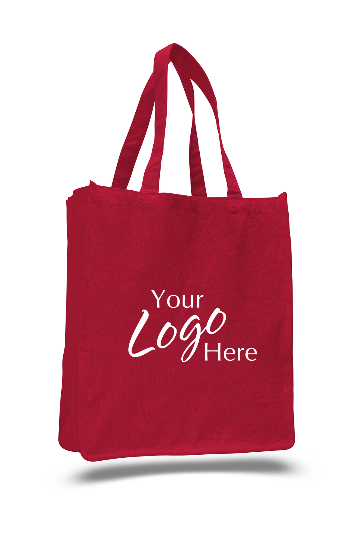 Canvas Jumbo Shopper Bag 14" W x 17" H with 7" Gusset, custom tote bag with logo imprint 5