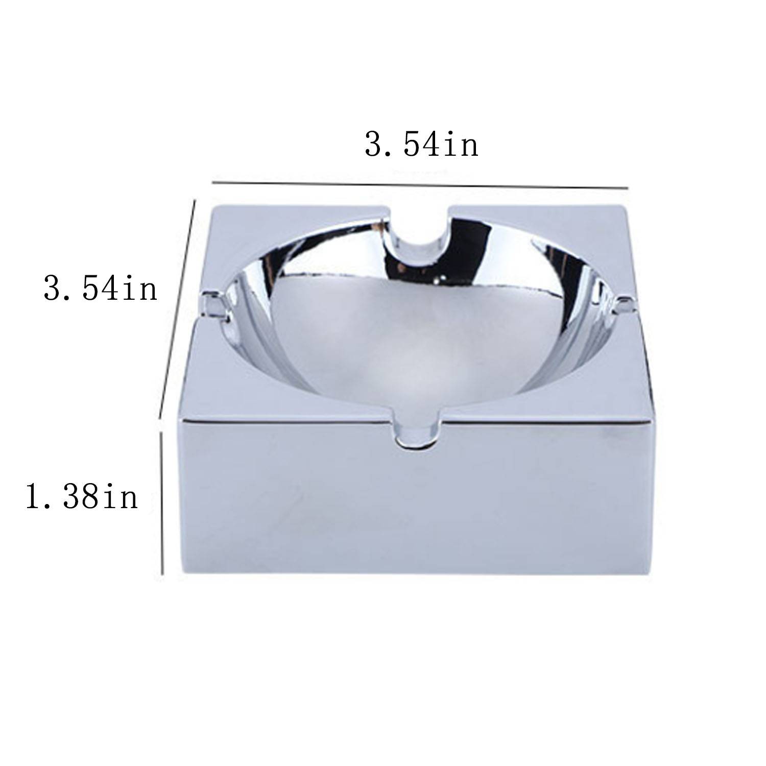 Zinc alloy square ashtray 2