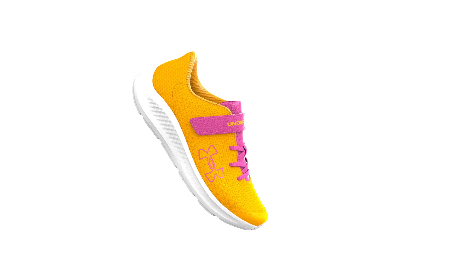 UA Pursuit 3 AC Big Logo Girls' Pre-School Running Shoes 4