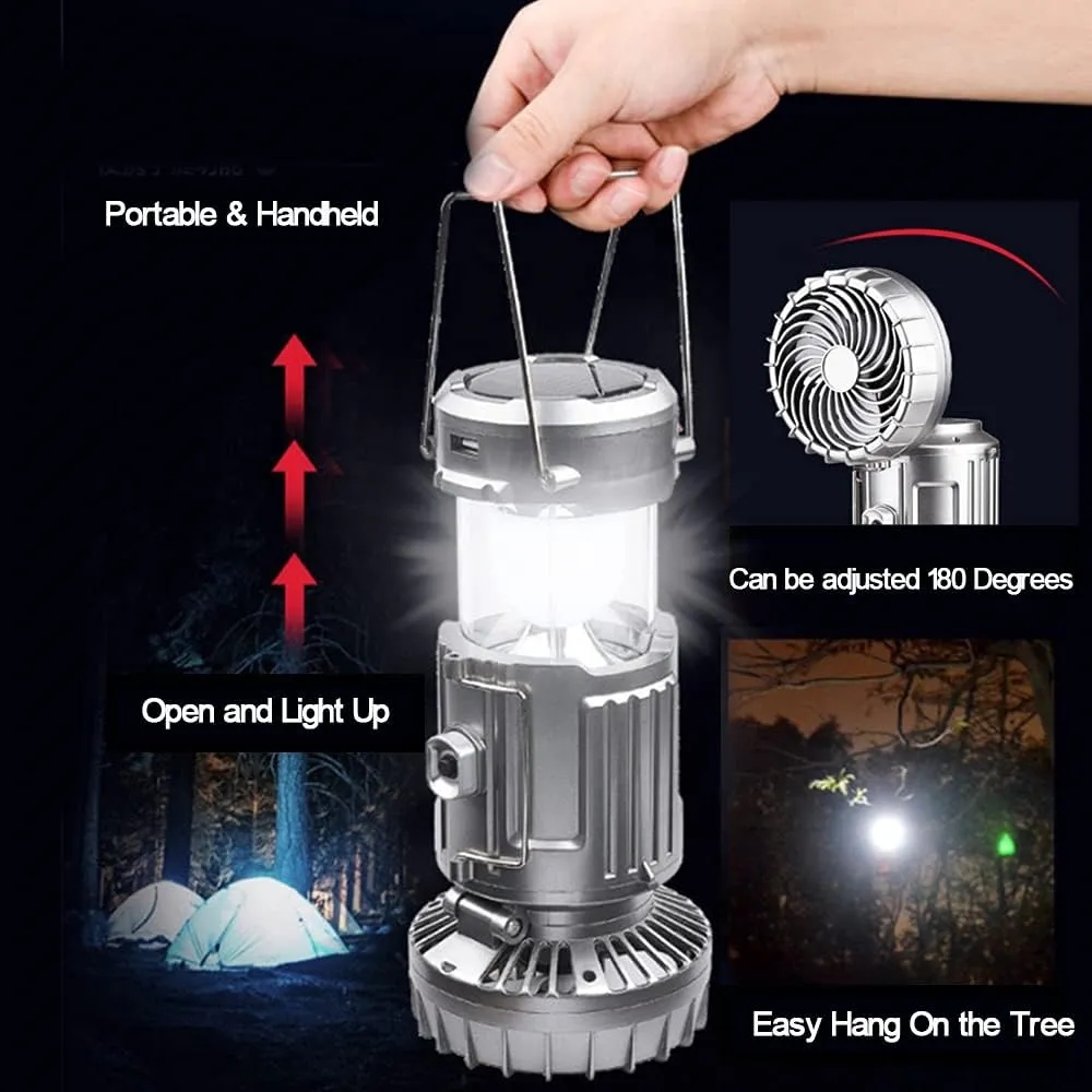 Multi-function Solar Camping Lantern with Fan 1