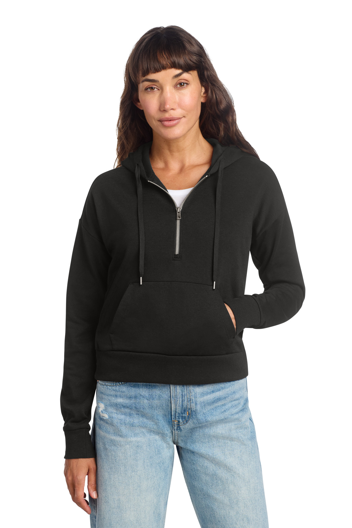 District Women's Perfect Tri Fleece 1/2-Zip Pullover DT1311 19